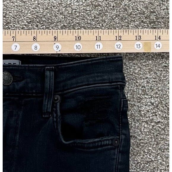 Agolde Jeans Womens 25 Black Sophie High‎ Rise Skinny Ankle Distressed Raw Hem - Picture 8 of 11
